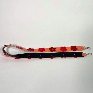 Vegan Leather Multicolor Flower Bag Strap  NWOT